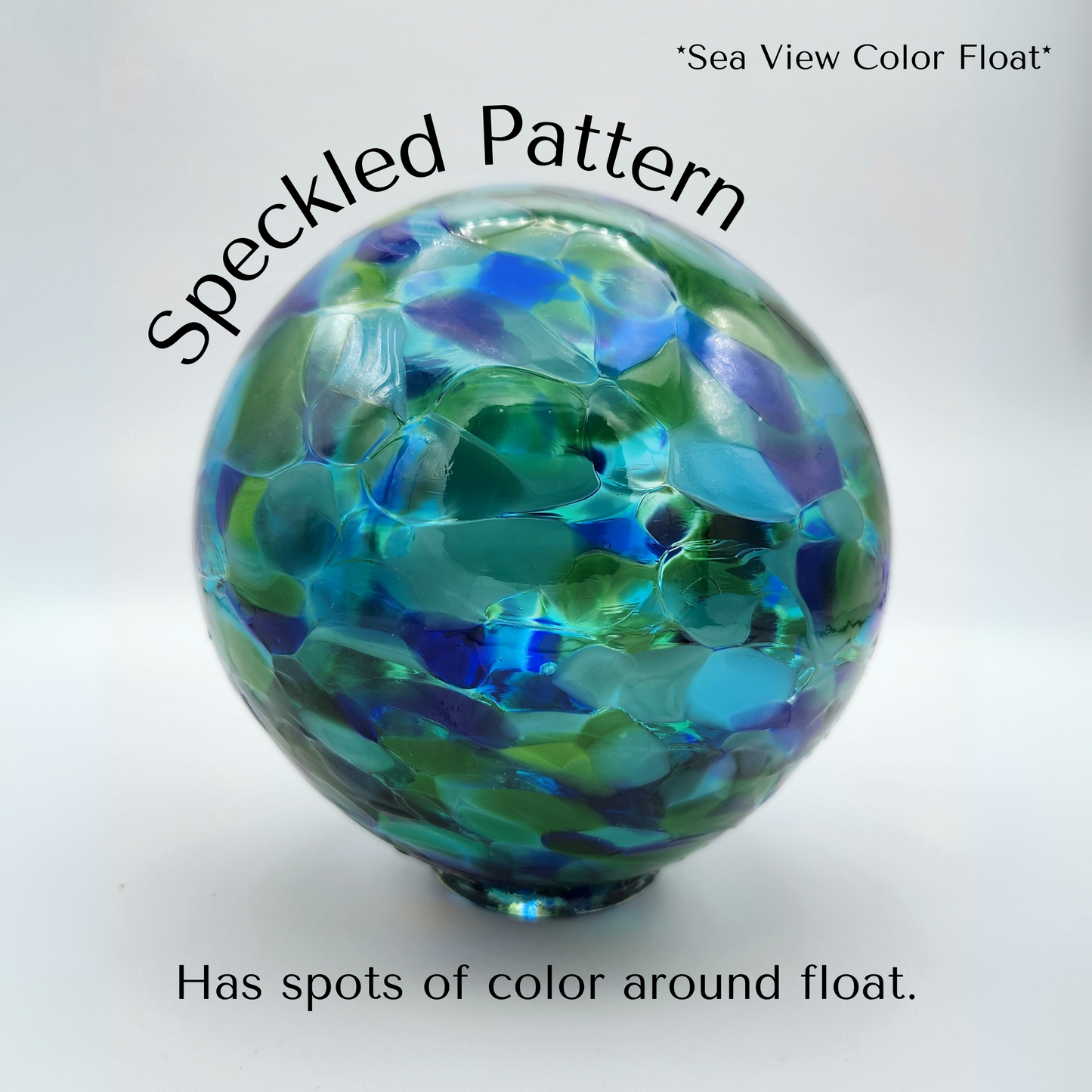 Ocean Glass Float – Handblown Ornament in Blues & Teals