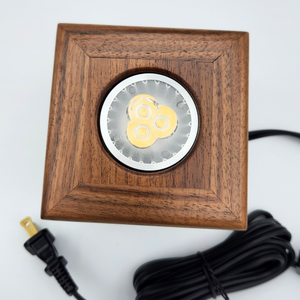 LED Lighted Art Display Base - Handmade Walnut or Maple Wood