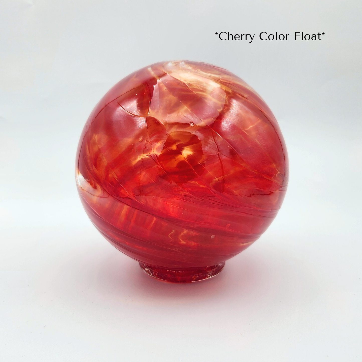 Cherry Glass Float – Handblown Ornament in Shades of Red
