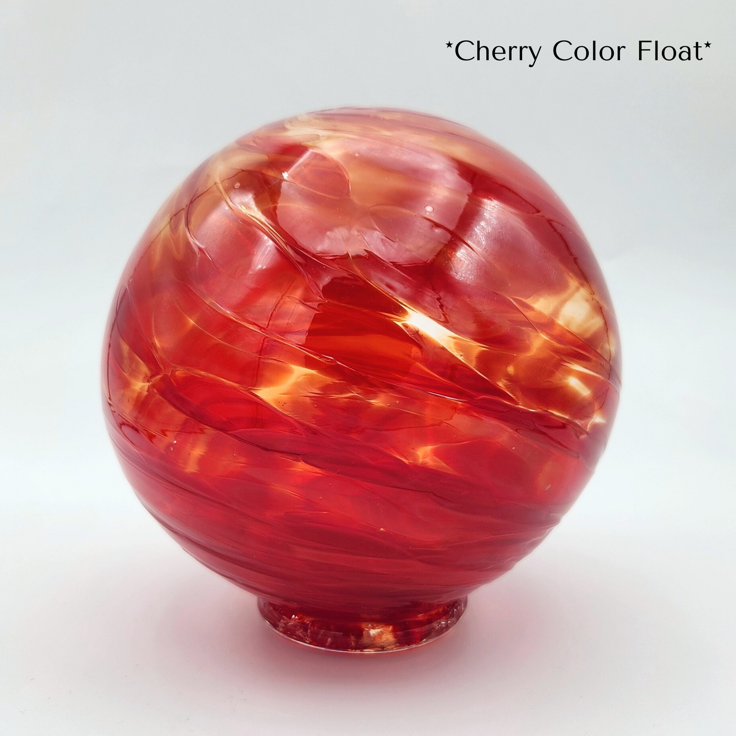 Cherry Glass Float – Handblown Ornament in Shades of Red