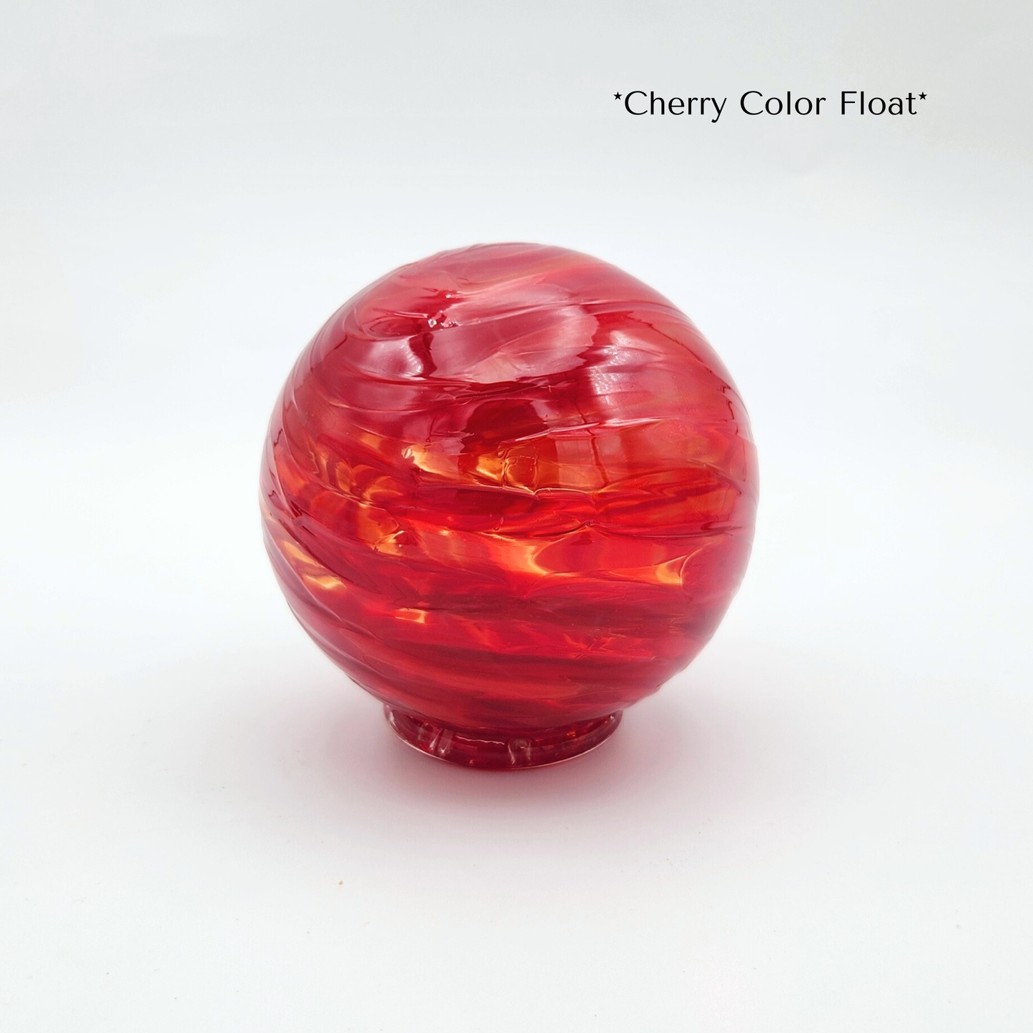 Cherry Glass Float – Handblown Ornament in Shades of Red