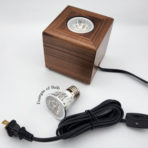 LED Lighted Art Display Base - Handmade Walnut or Maple Wood