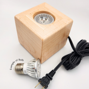 LED Lighted Art Display Base - Handmade Walnut or Maple Wood