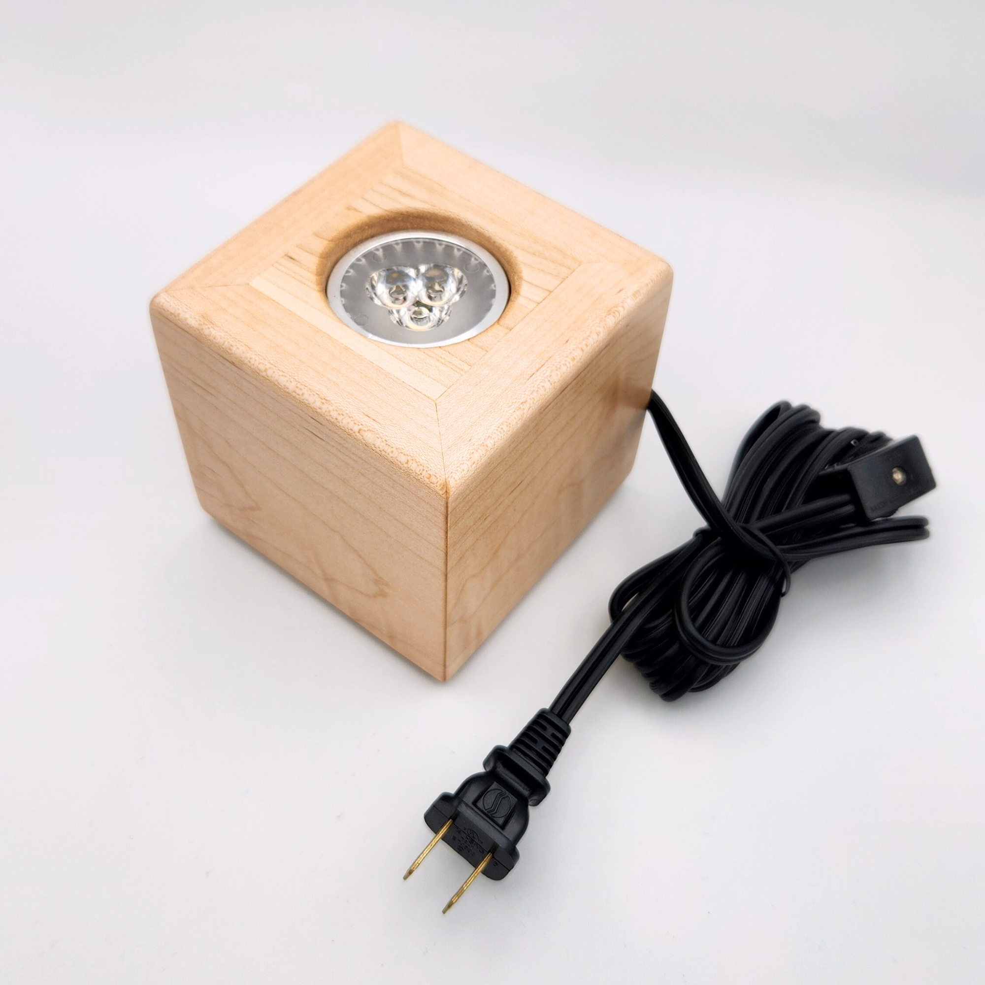 LED Lighted Art Display Base - Handmade Walnut or Maple Wood