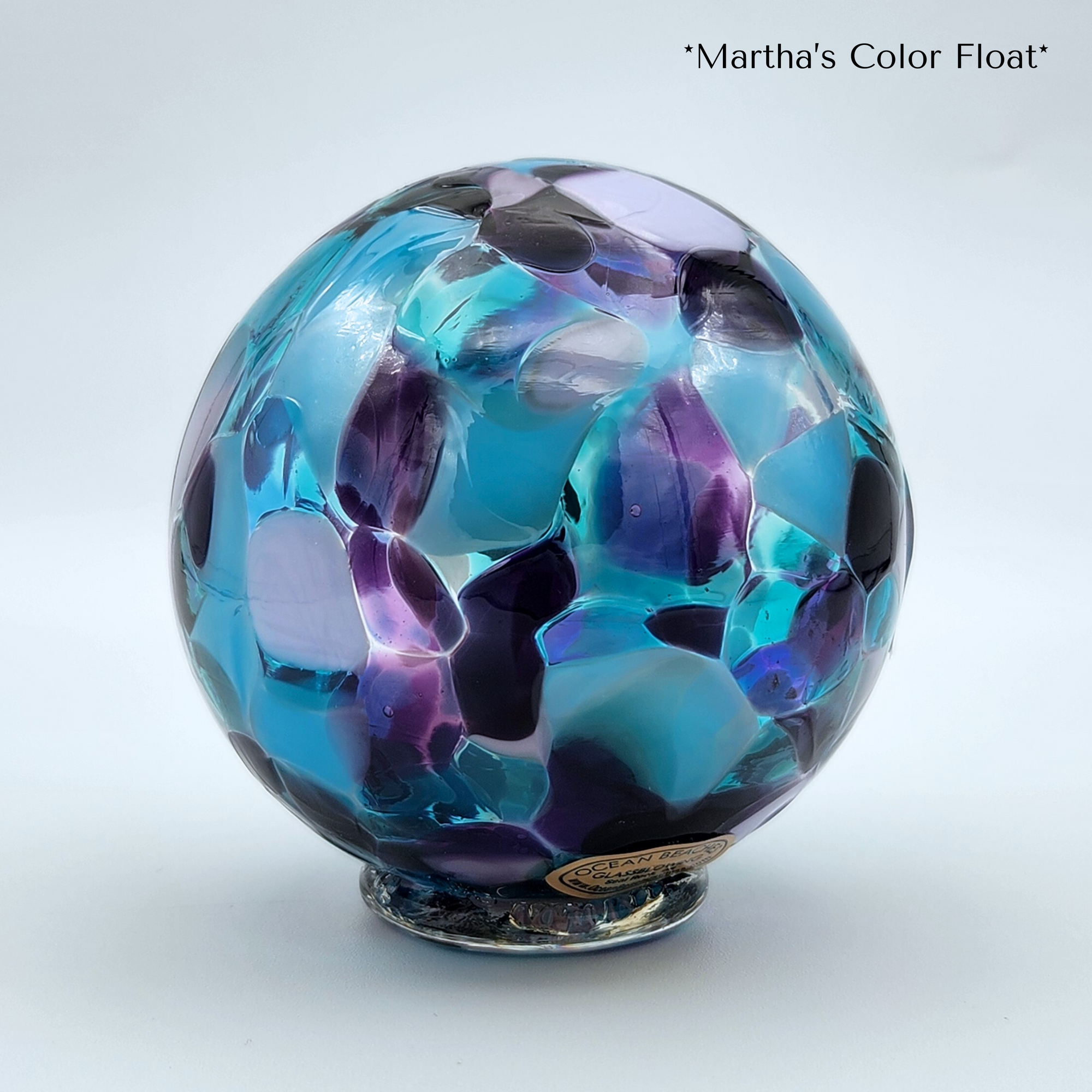 Martha's Colored Float - Multi Colored Glass Ball - Ornament