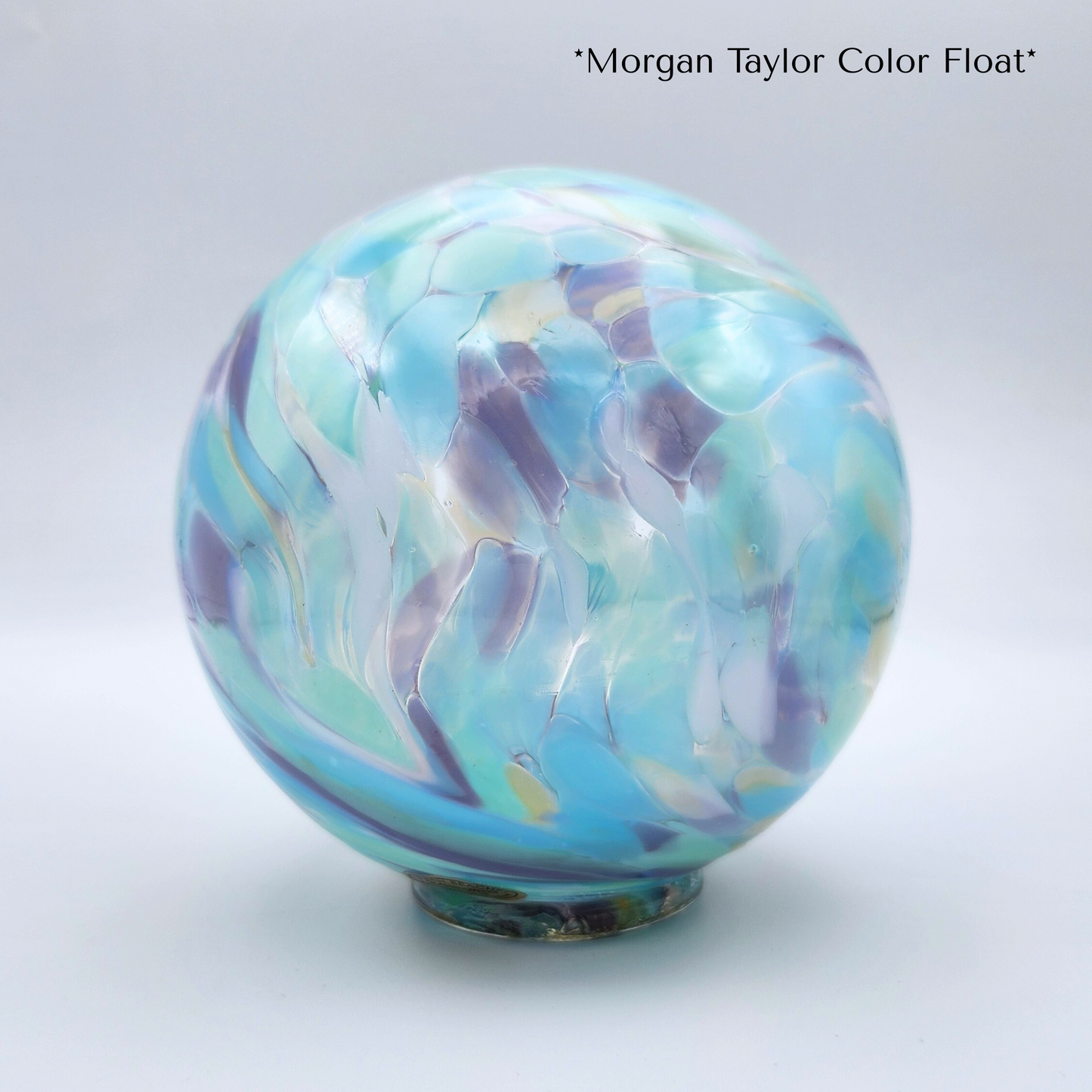 Morgan/Taylor Glass Float – Handblown Pastel Ornament in Blue, Purple & Pink