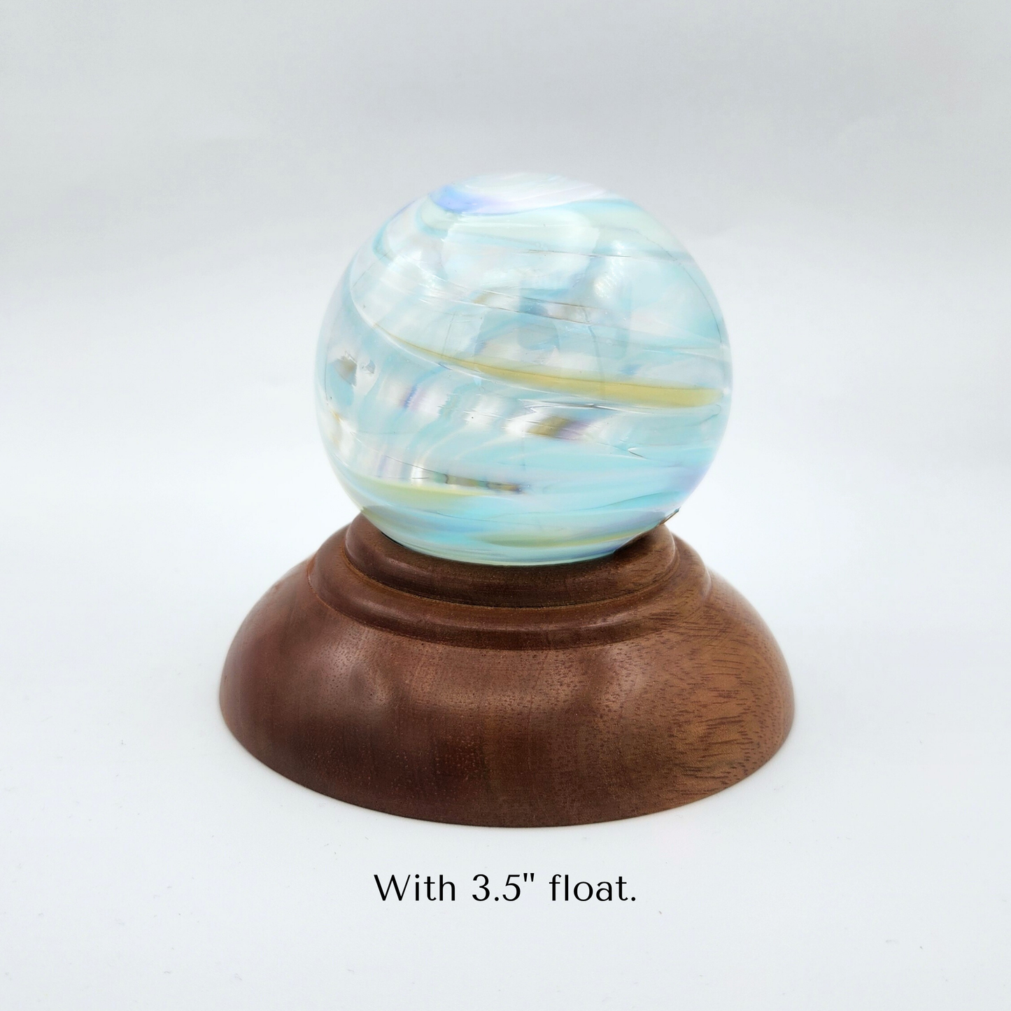 Handmade Wood Float Stand – Round Base Display for Glass Floats