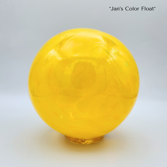 Jan's Mix Glass Float – Handblown Yellow Ornament