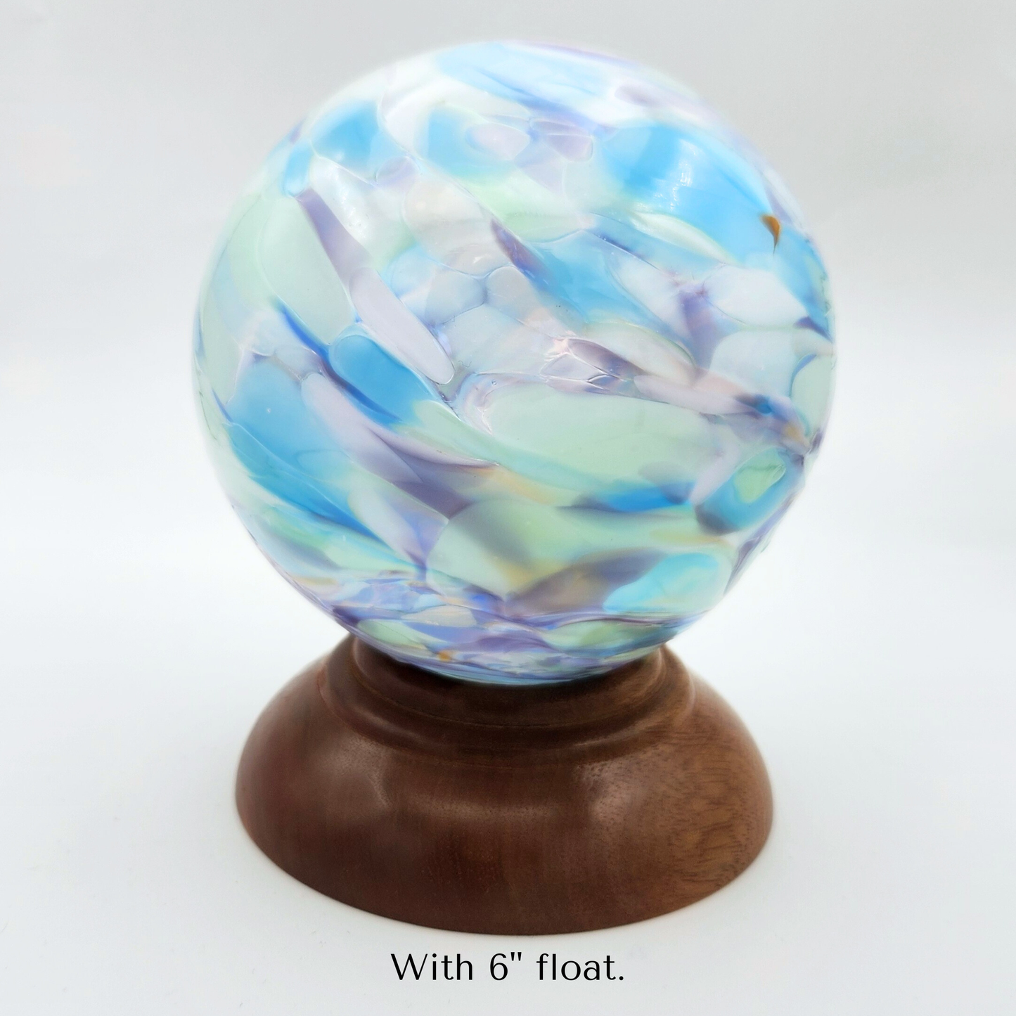 Handmade Wood Float Stand – Round Base Display for Glass Floats