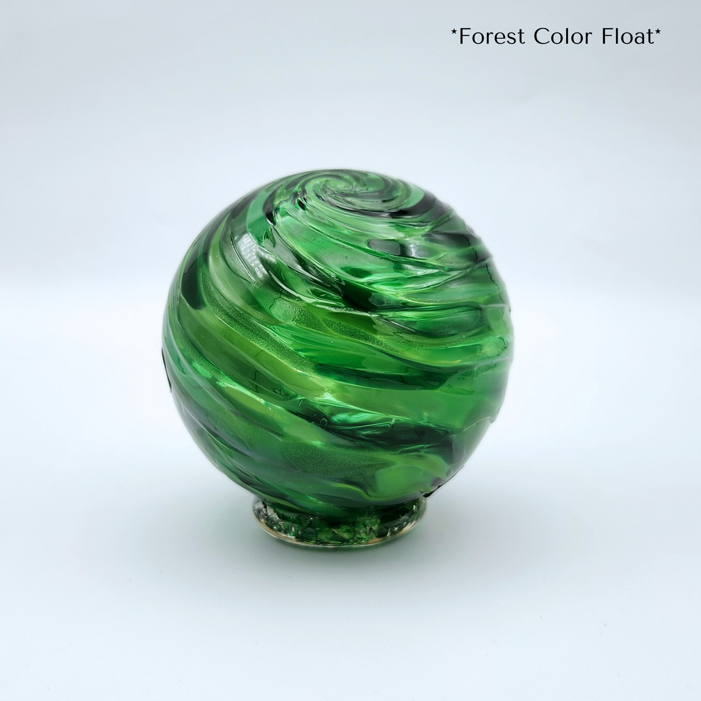 Forest Mix Glass Float – Handblown Green Ornament