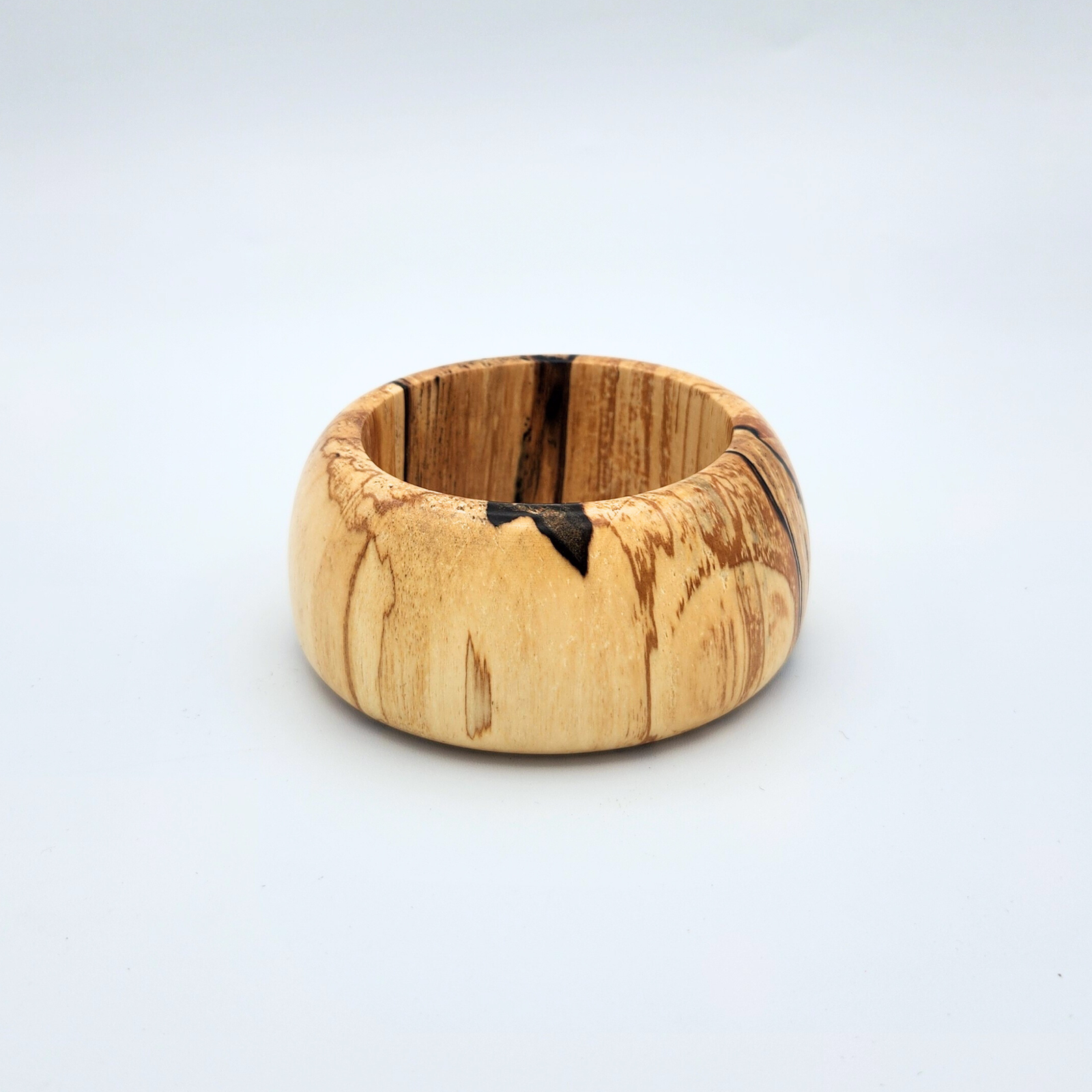Small Handmade Wood Float Ring – Round Stand Display Base for Glass Floats