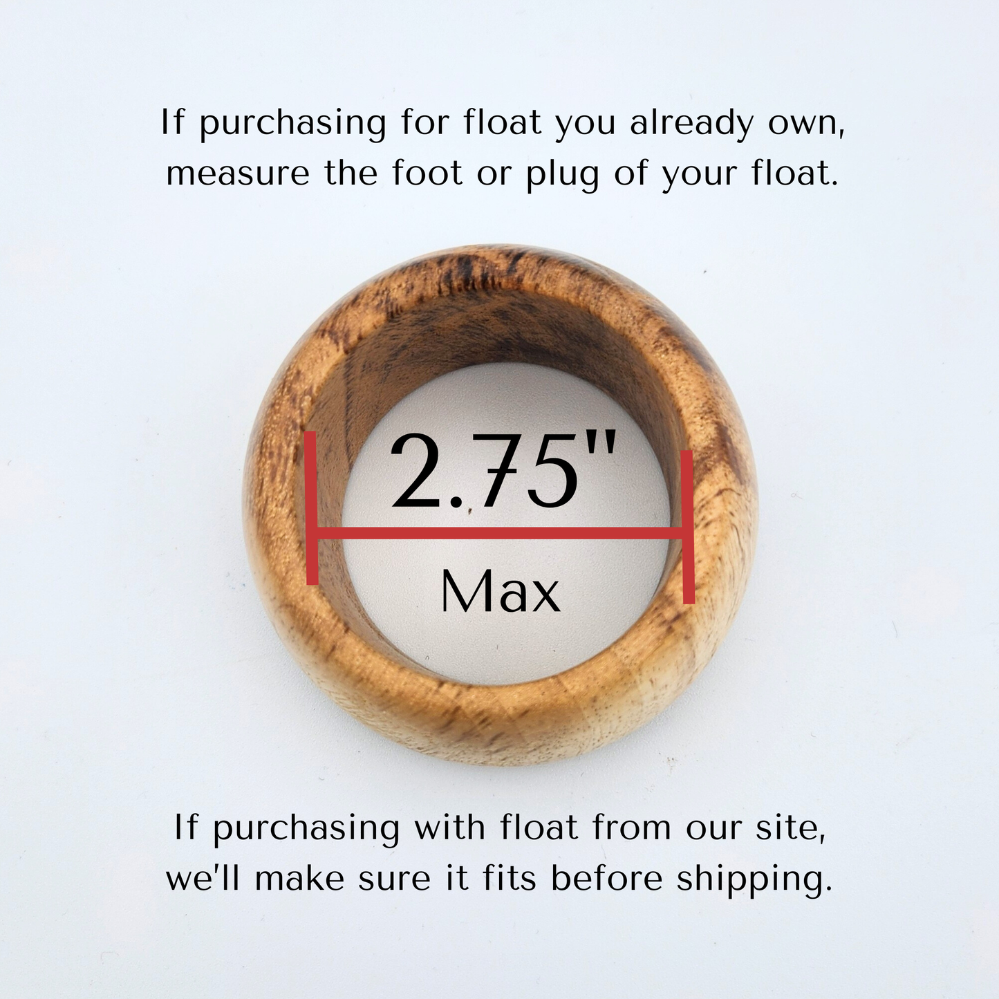 Large Handmade Wood Float Ring – Round Stand Display Base for Glass Floats