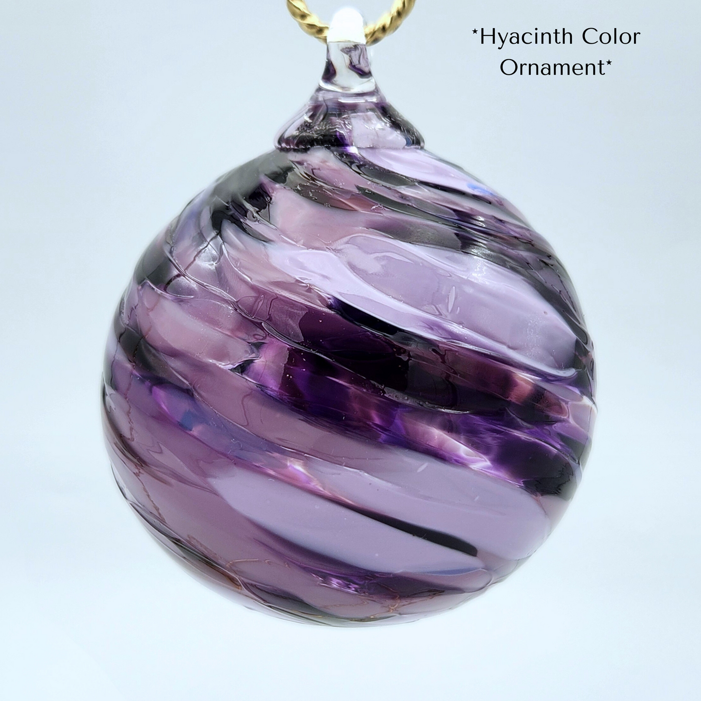 Hyacinth Glass Float – Handblown Ornament in Light & Dark Purple