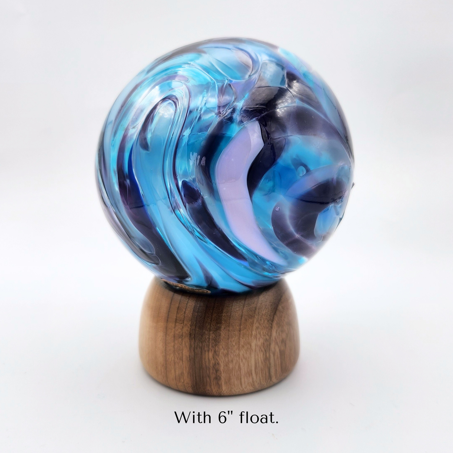 Large Handmade Wood Float Ring – Round Stand Display Base for Glass Floats