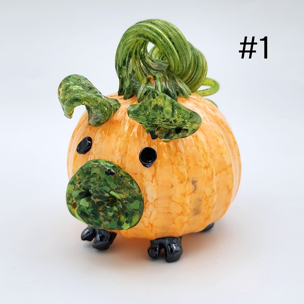 Handmade Glass Pumpkin Pigs by Tim “Lefty” Jaquet