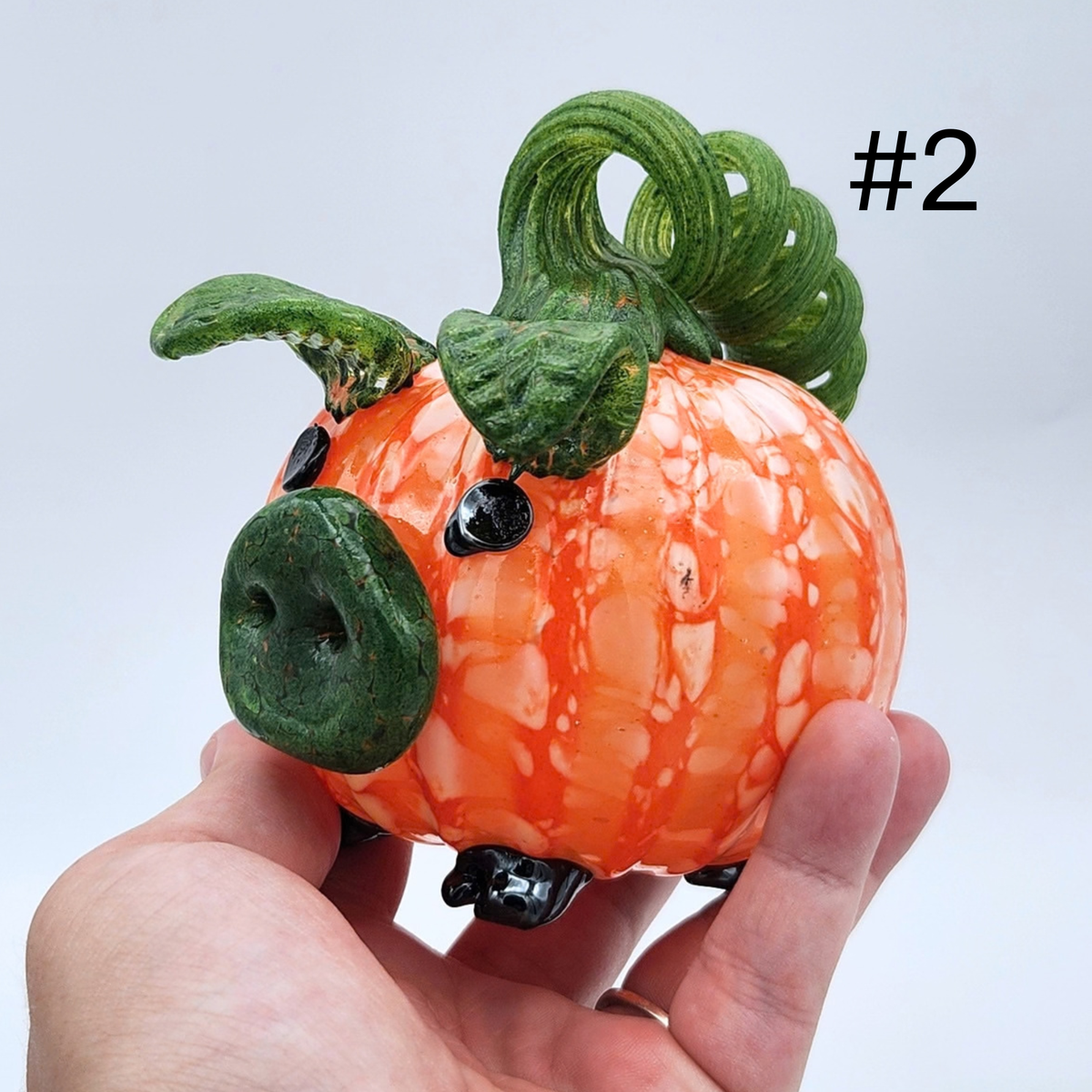 Handmade Glass Pumpkin Pigs by Tim “Lefty” Jaquet