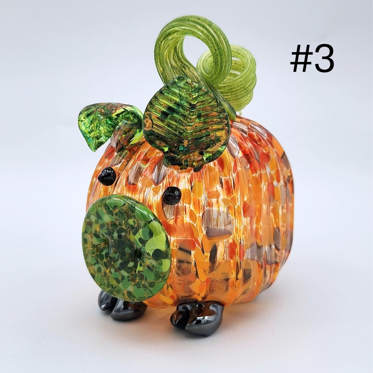 Handmade Glass Pumpkin Pigs by Tim “Lefty” Jaquet