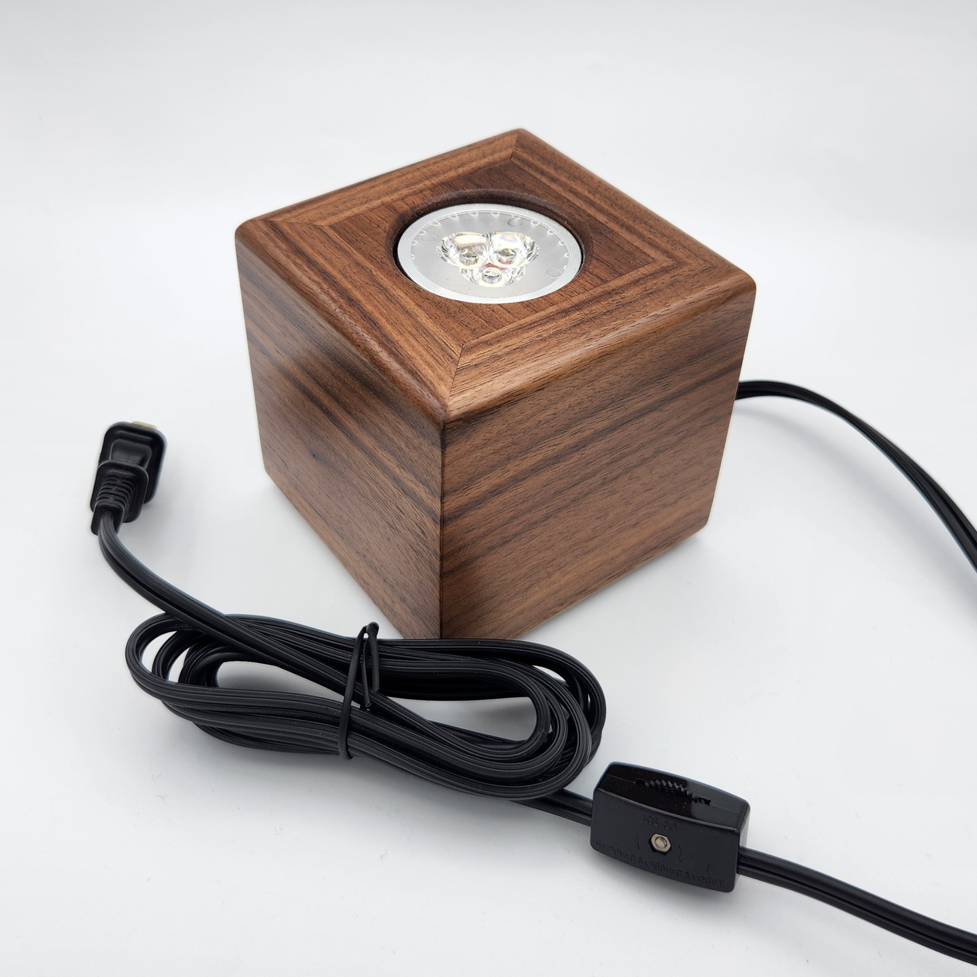 LED Lighted Art Display Base - Handmade Walnut or Maple Wood