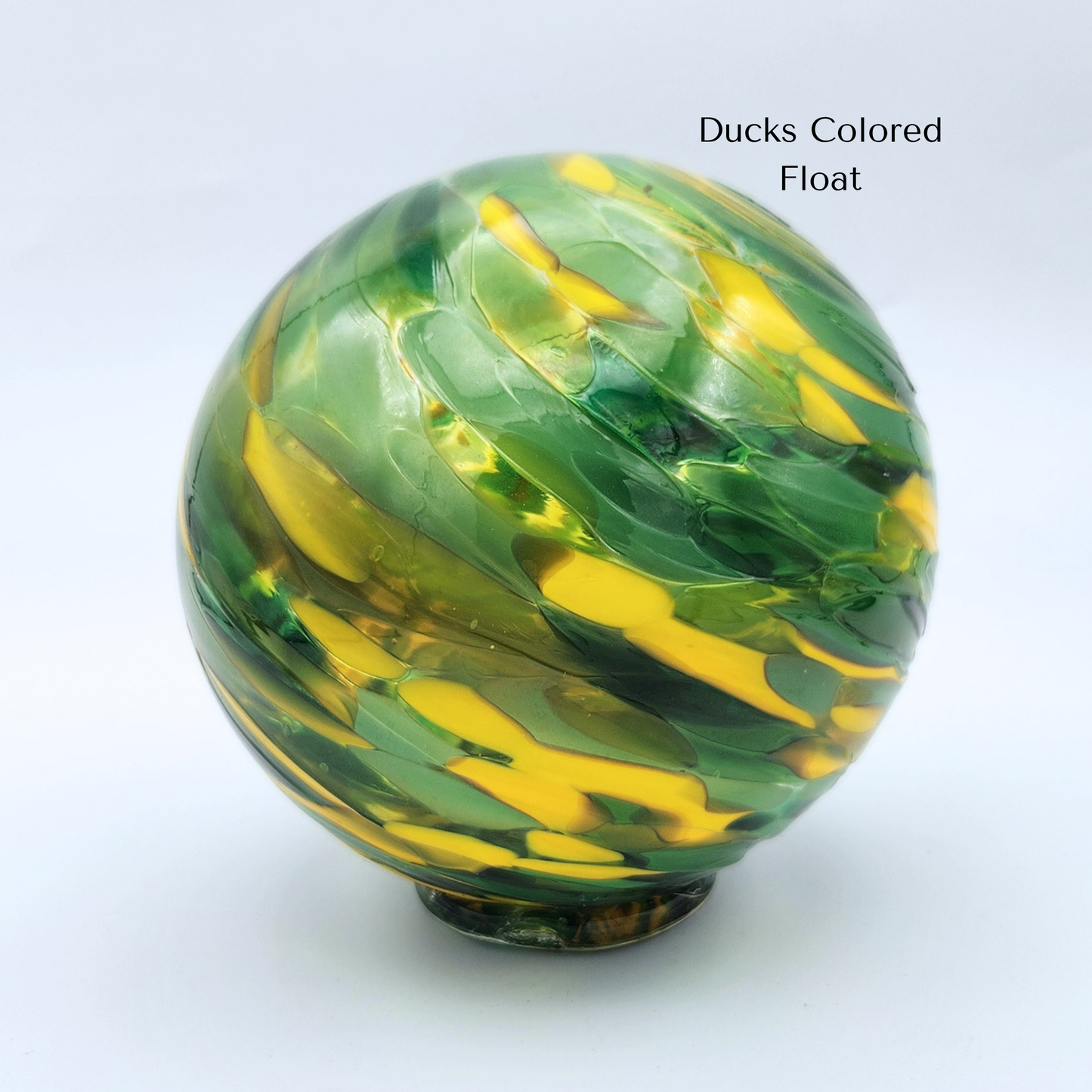 Ducks Mix Glass Float – Handblown Ornament in Green and Yellow