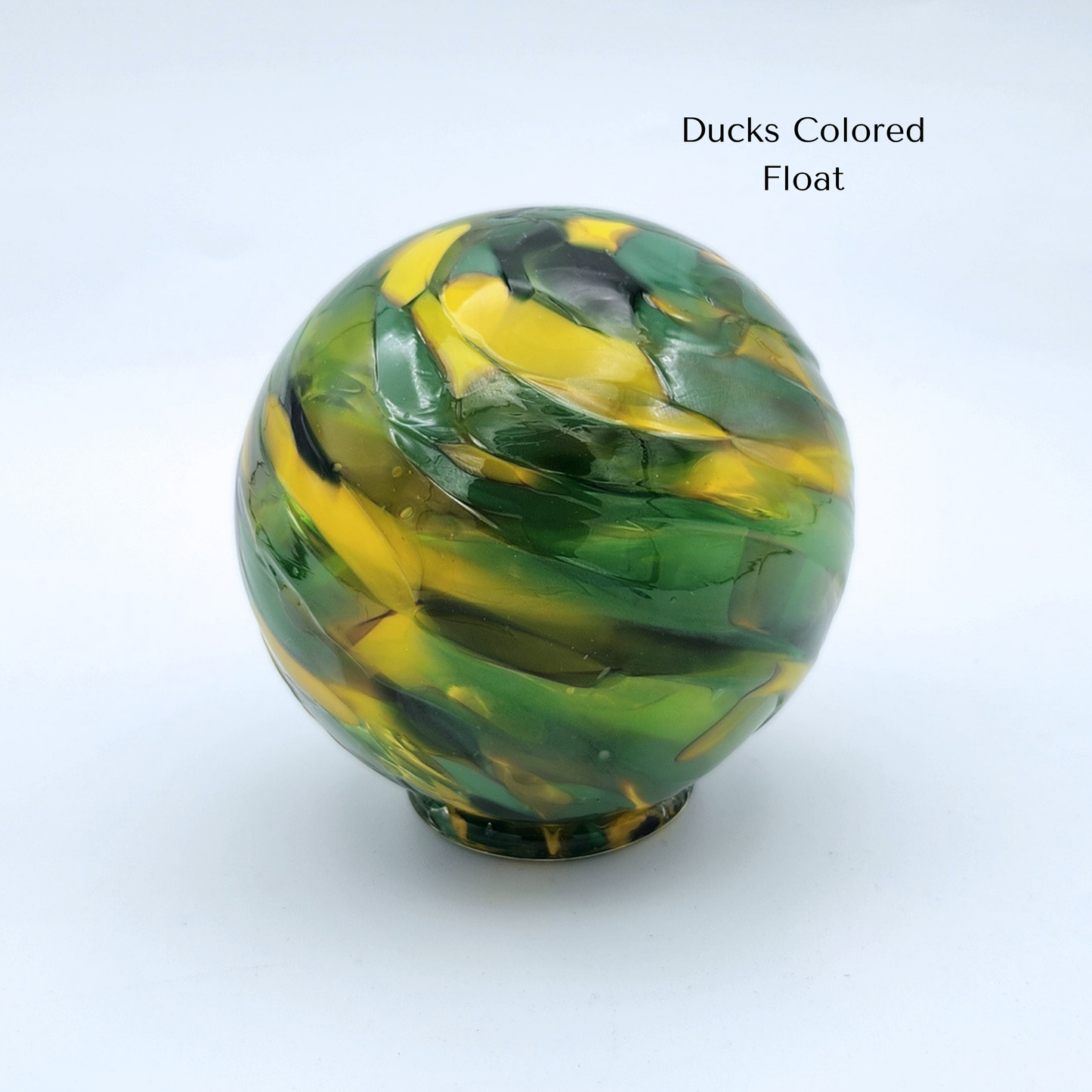 Ducks Mix Glass Float – Handblown Ornament in Green and Yellow