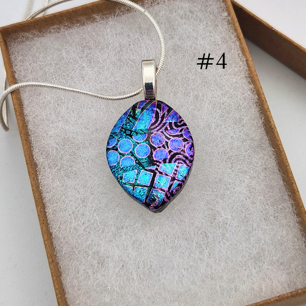 One-of-a-Kind Dichroic Glass Necklace by Farhad Nooshazar