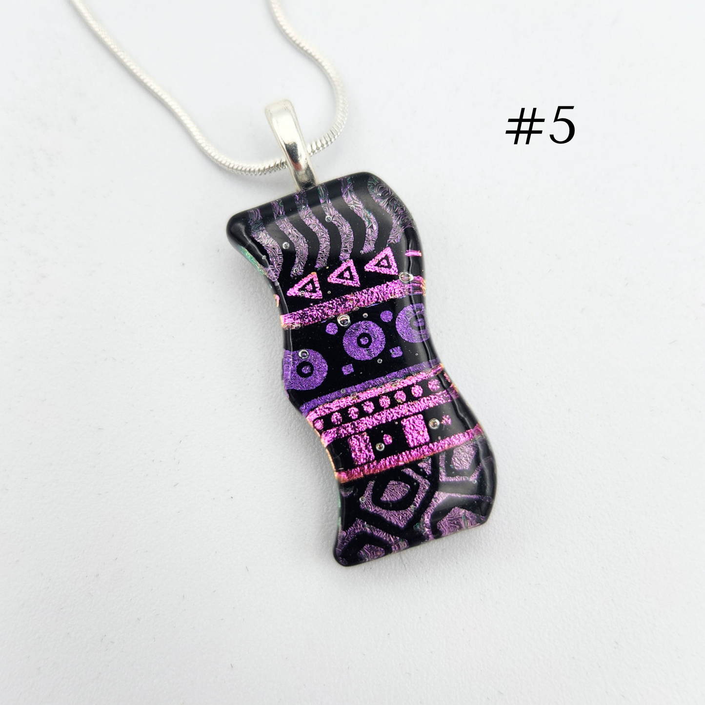 One-of-a-Kind Dichroic Glass Necklace by Farhad Nooshazar