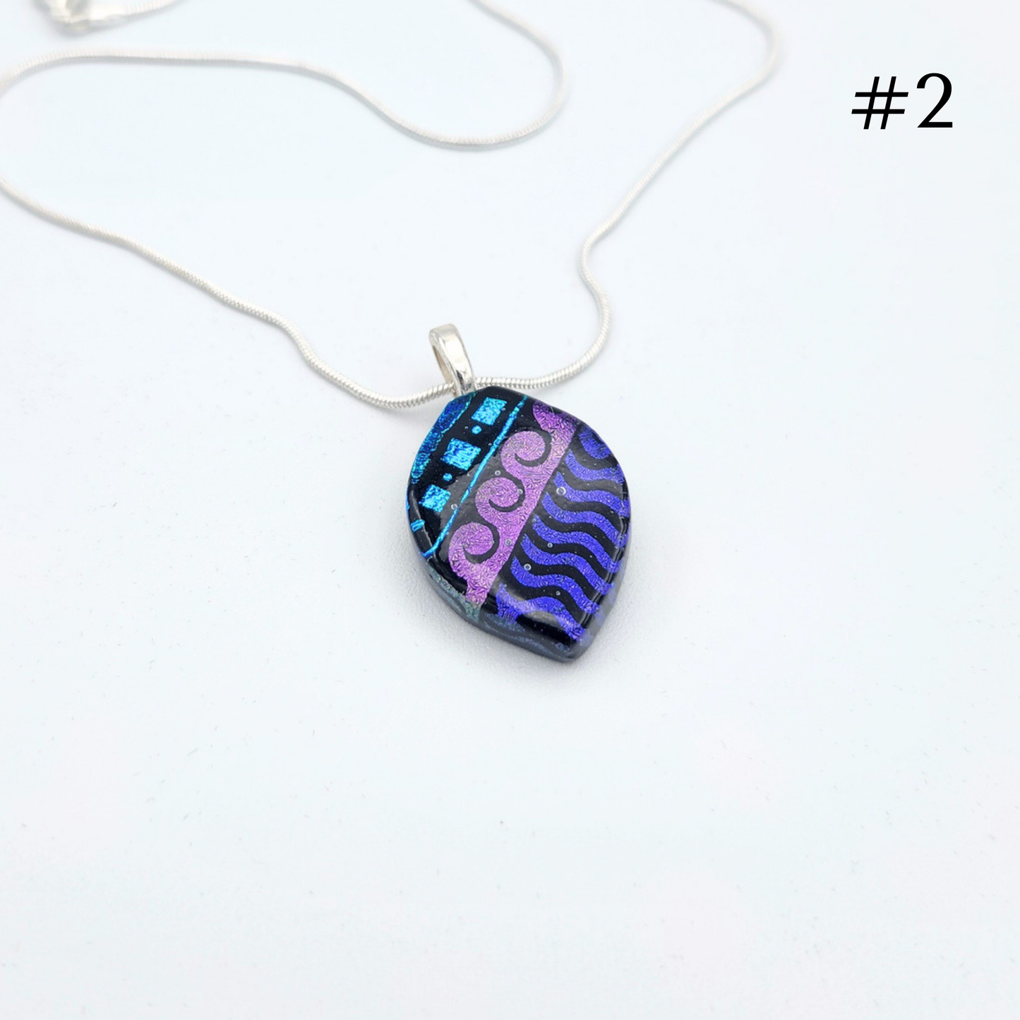 One-of-a-Kind Dichroic Glass Necklace by Farhad Nooshazar