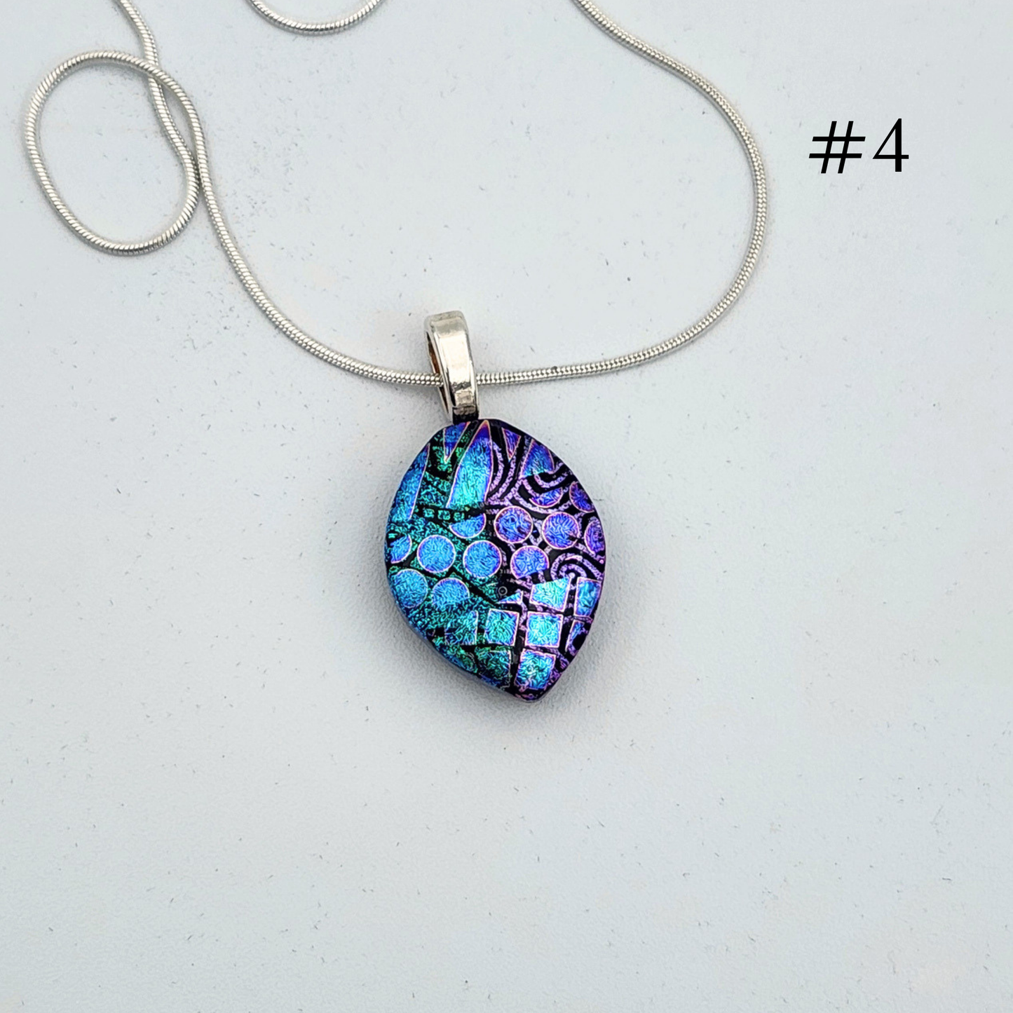 One-of-a-Kind Dichroic Glass Necklace by Farhad Nooshazar