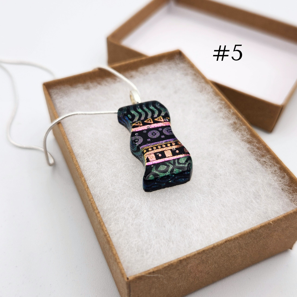 One-of-a-Kind Dichroic Glass Necklace by Farhad Nooshazar