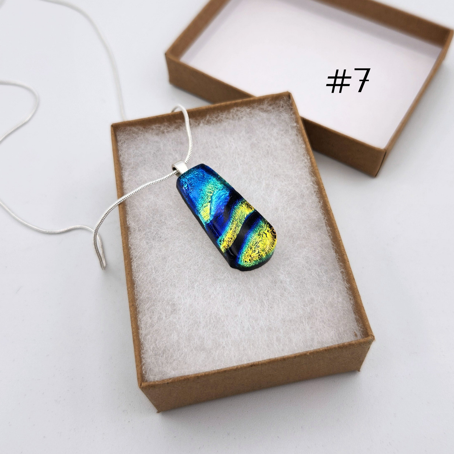 One-of-a-Kind Dichroic Glass Necklace by Farhad Nooshazar
