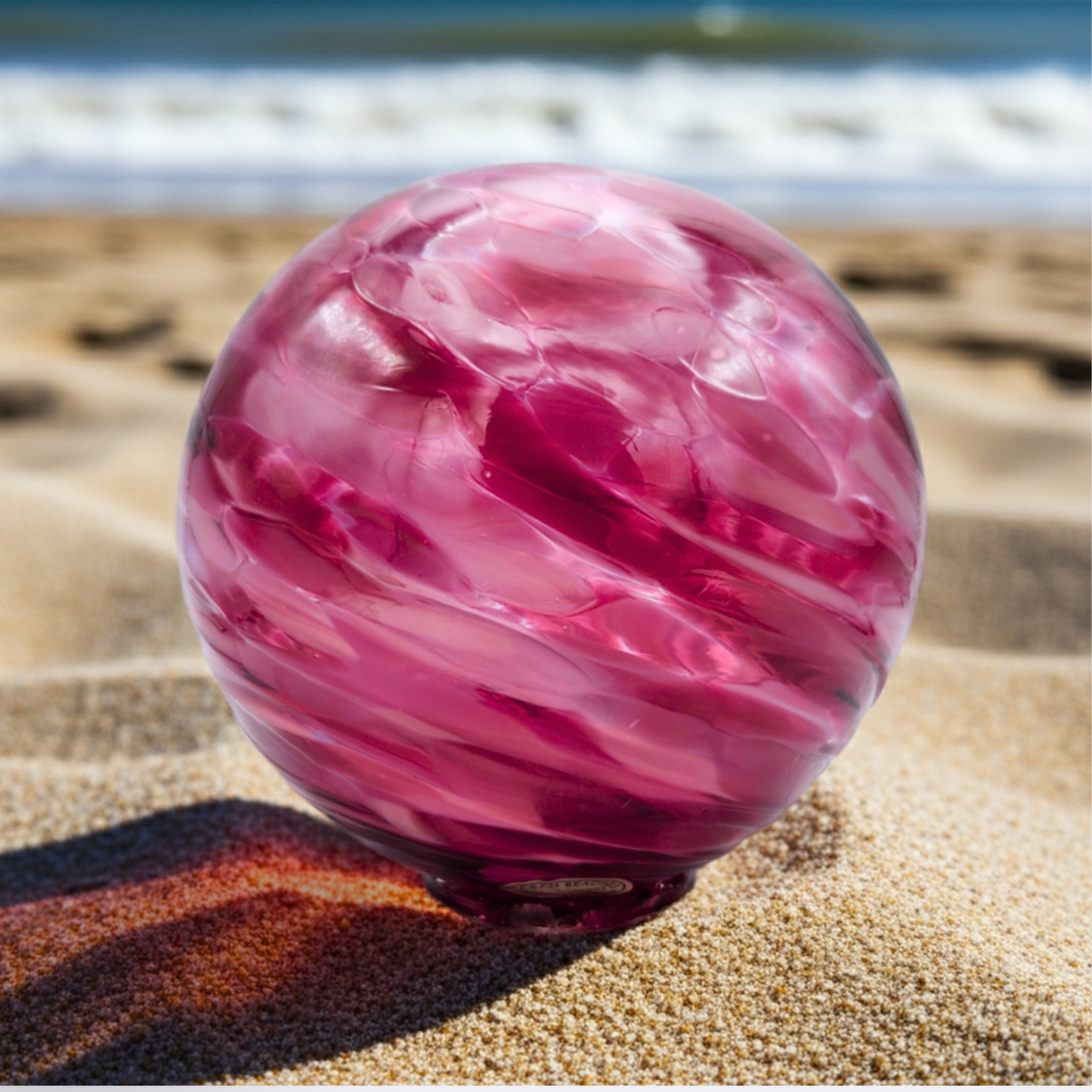 Cranberry Mix Glass Float – Handblown Pink Ornament